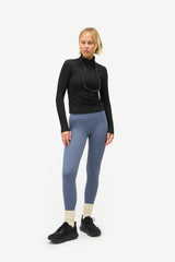 Julie Quarter Zip Top, Black