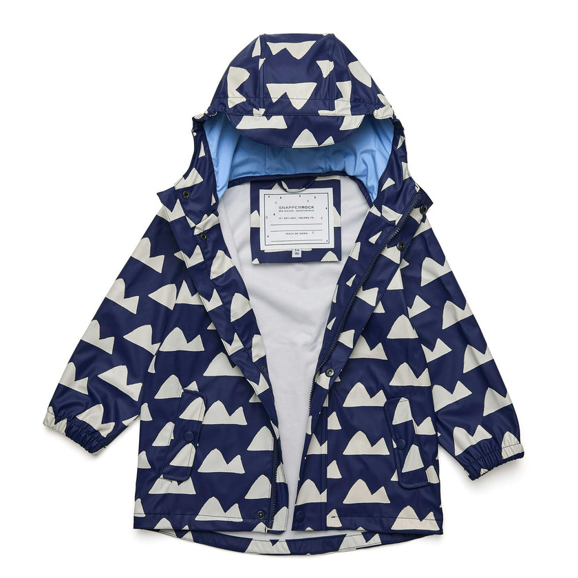 Navy Peak to Peak Recyclced Waterproof Raincoat