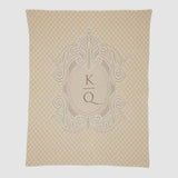 Custom Personalized Wedding Sustainable Knit Throw Blanket -  Lace Crest