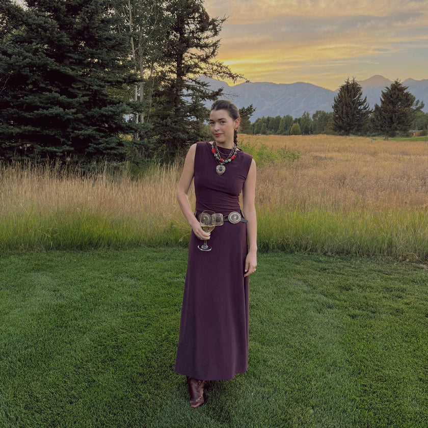 The Sloane Dress - Aubergine
