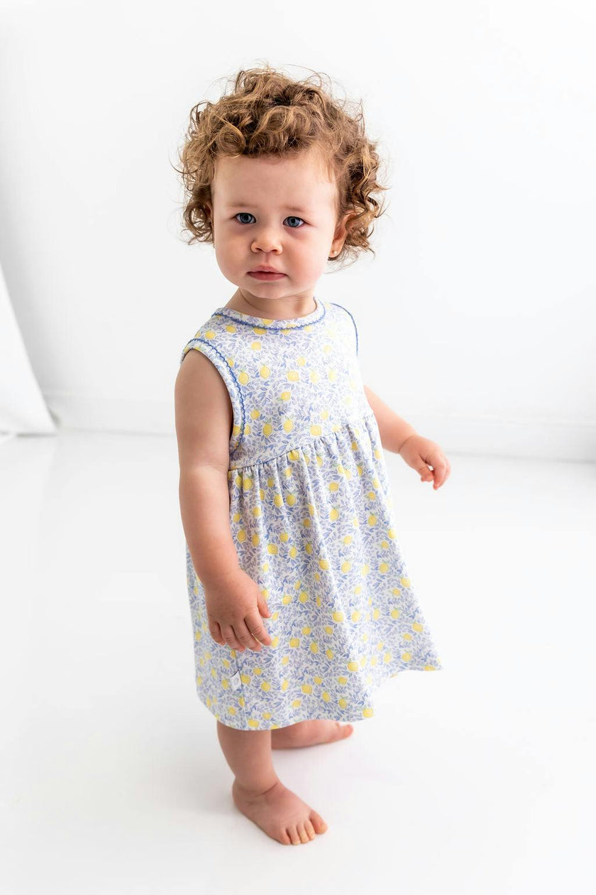 Lemons Pima Cotton Baby Dress w/ Bloomer