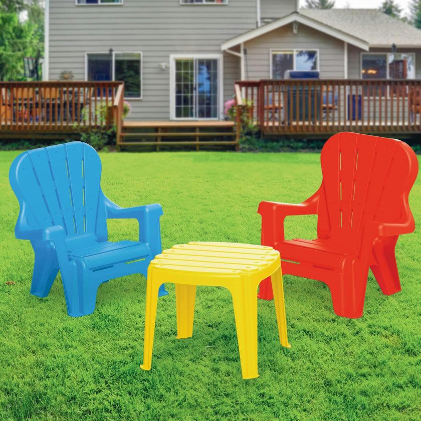 Childrens Plastic Table And Chairs Set