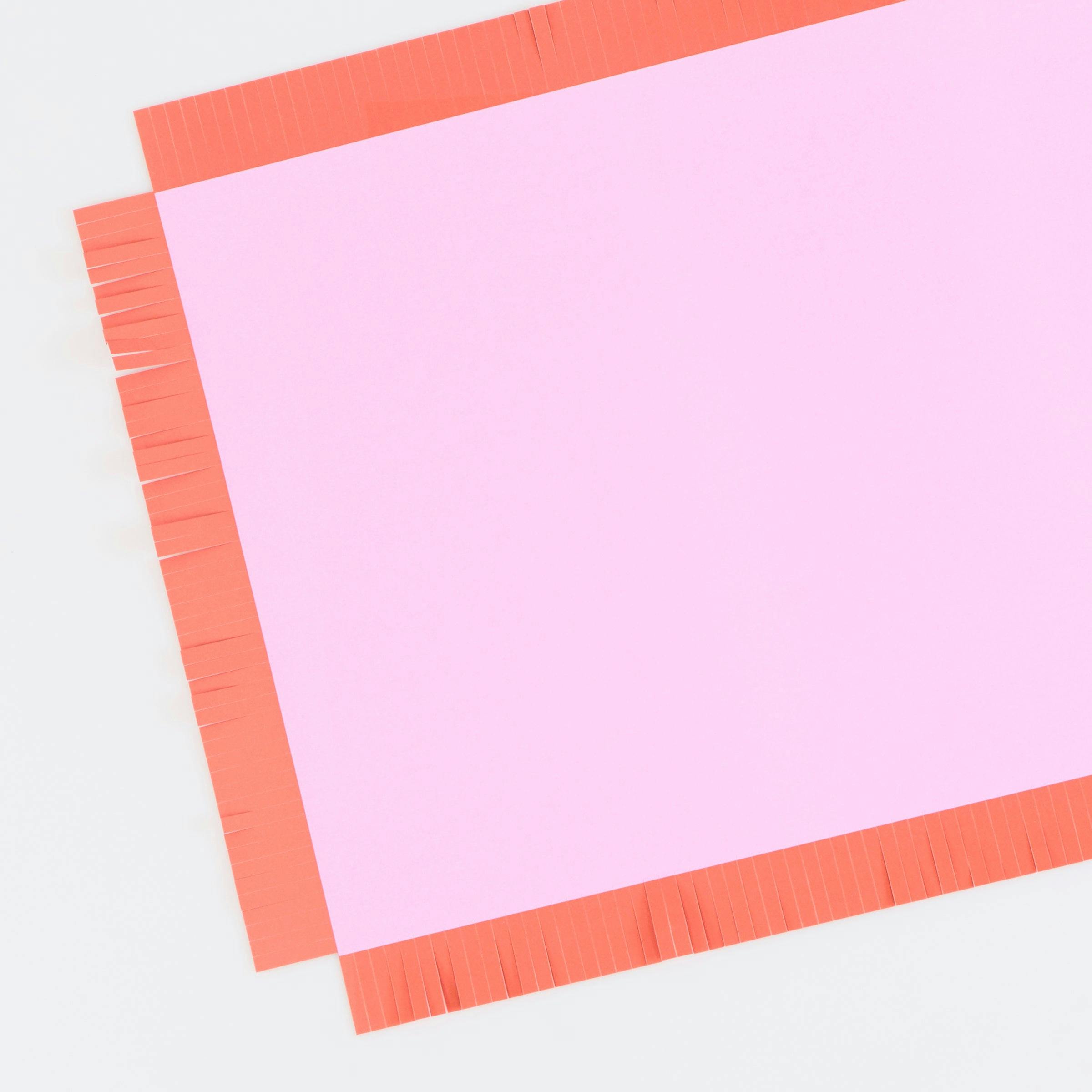 Bright Fringed Paper Placemats