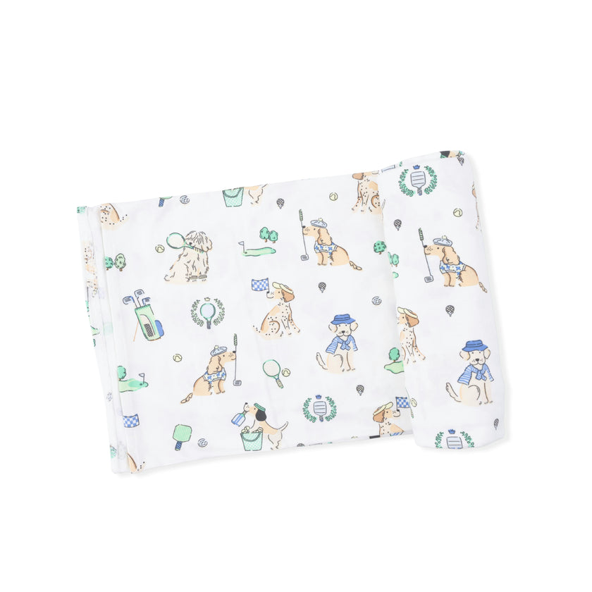 Country Club Dogs Neutral - Swaddle Blanket