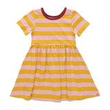 Sunny Dress, Pink And Yellow Stripes