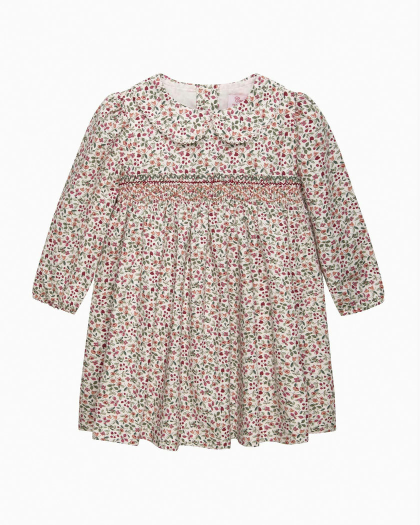 Baby Edie Berry Floral Smocked Dress
