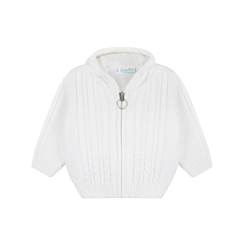 Cable Zip Up Hooded Sweater