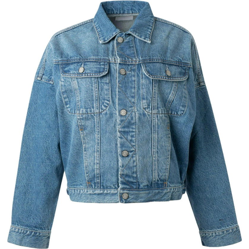 The Ryder Cropped Batwing Sleeve Denim Jacket