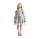 Silver Mist Ruffle Dress