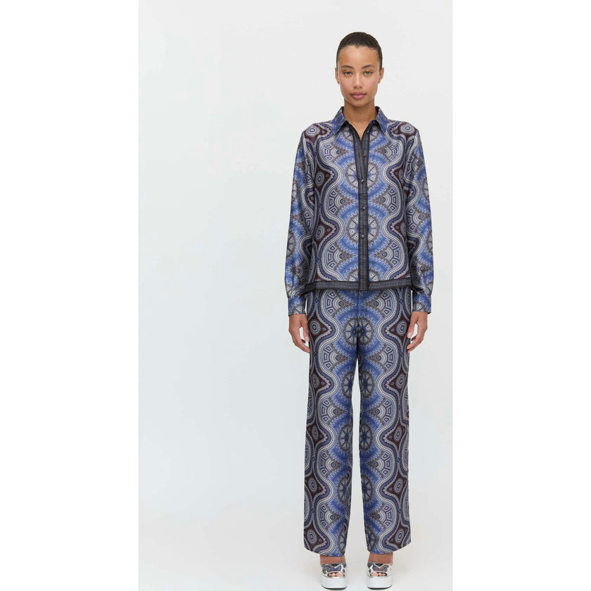 The Liv Top - Brown Cobalt Medallion