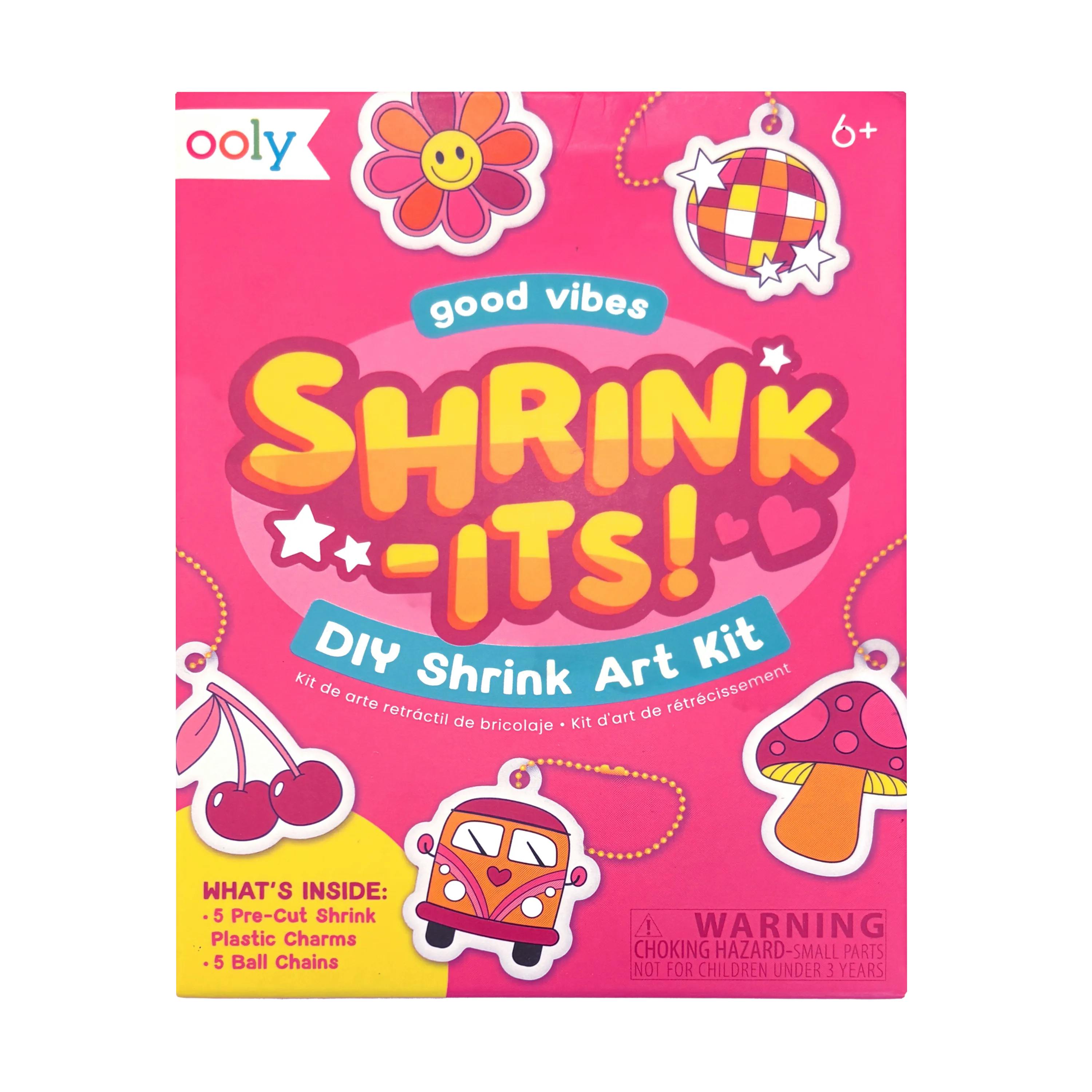 Shrink-Its! Mini DIY Shrink Art Kit - Good Vibes - 5 Charms