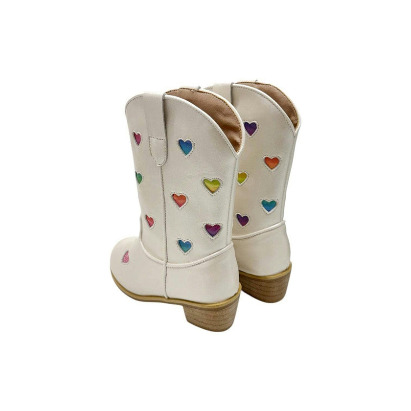Pastel Ombre Hearts Cowgirl Boots