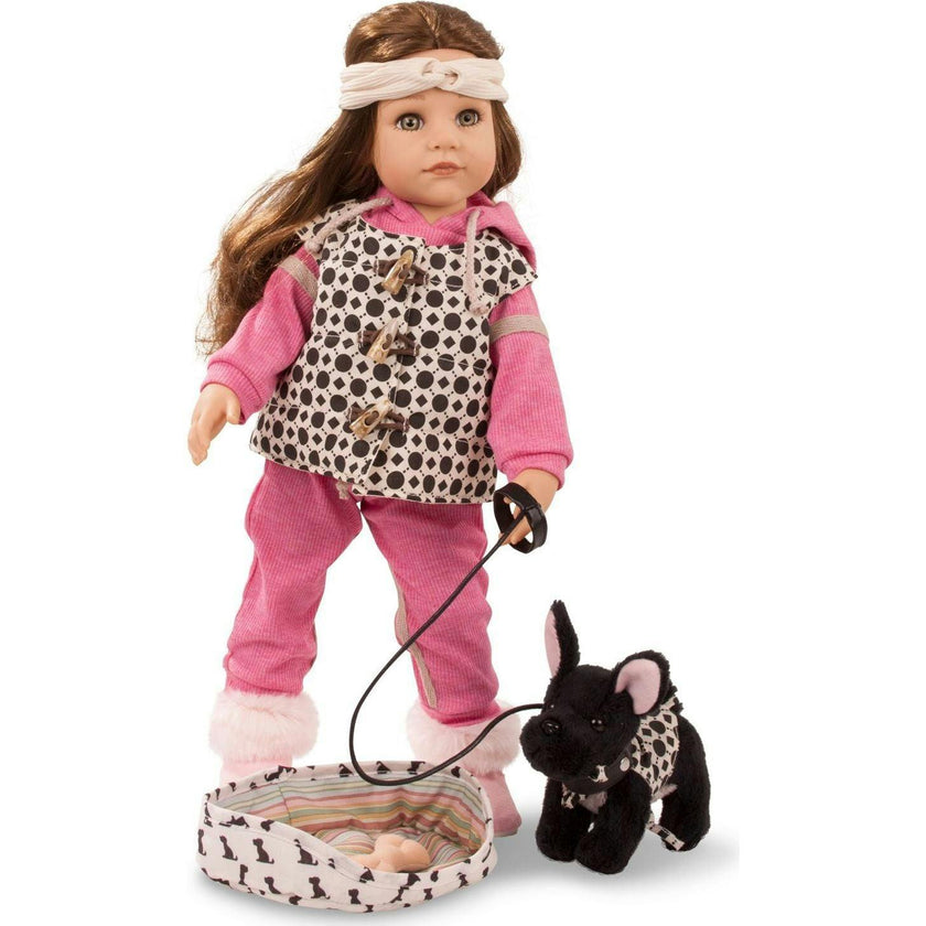 Hannah Staycation - 19.5" All Vinyl Poseable Standing Doll with Long Brown Hair to Wash & Style - Includes & Accessories
