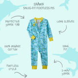 SHAWN Snug-fit Footless Baby Pajamas for Boys & Girls