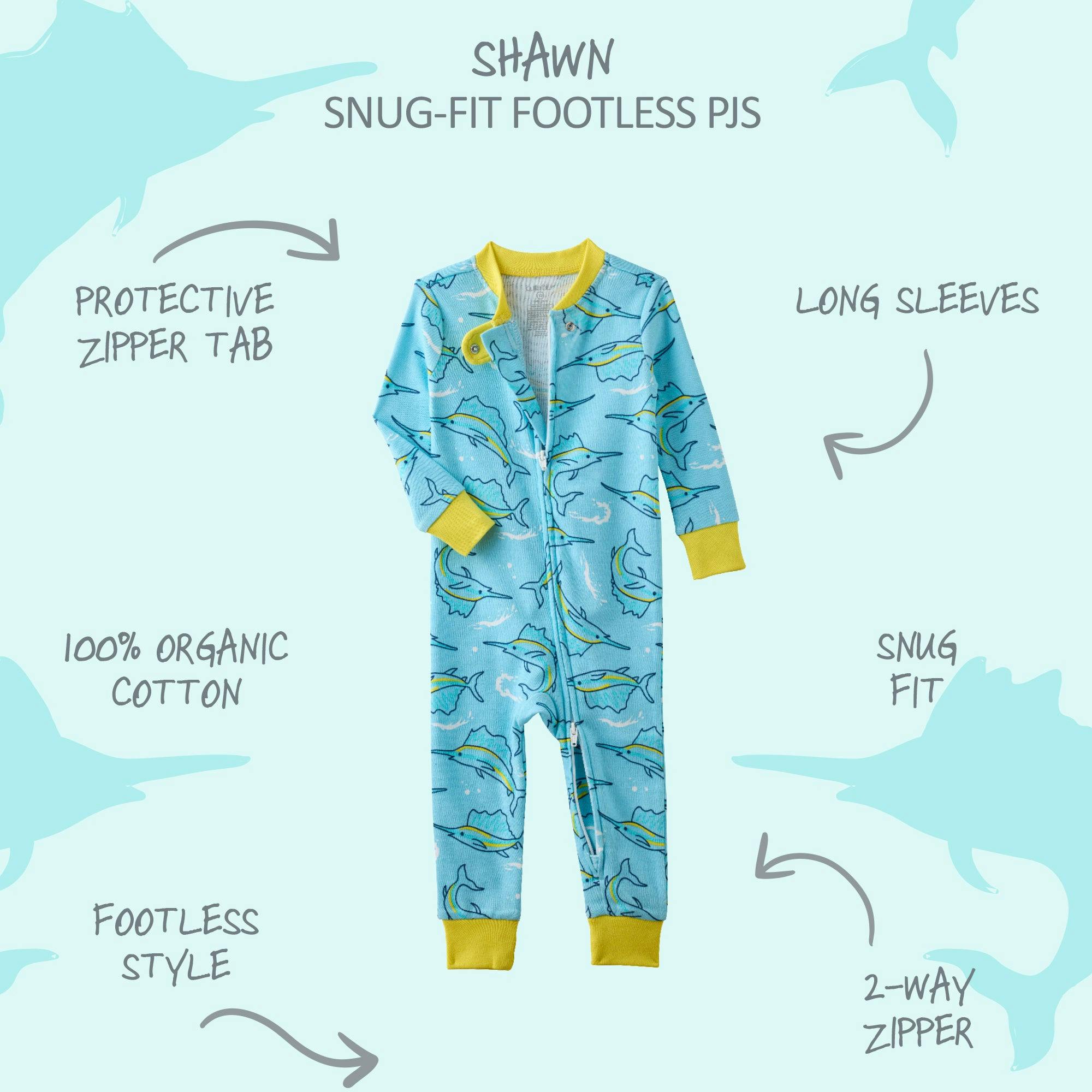 SHAWN Snug-fit Footless Baby Pajamas for Boys & Girls