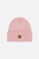 Ribbed Knit Hat Pale Dusty Pink