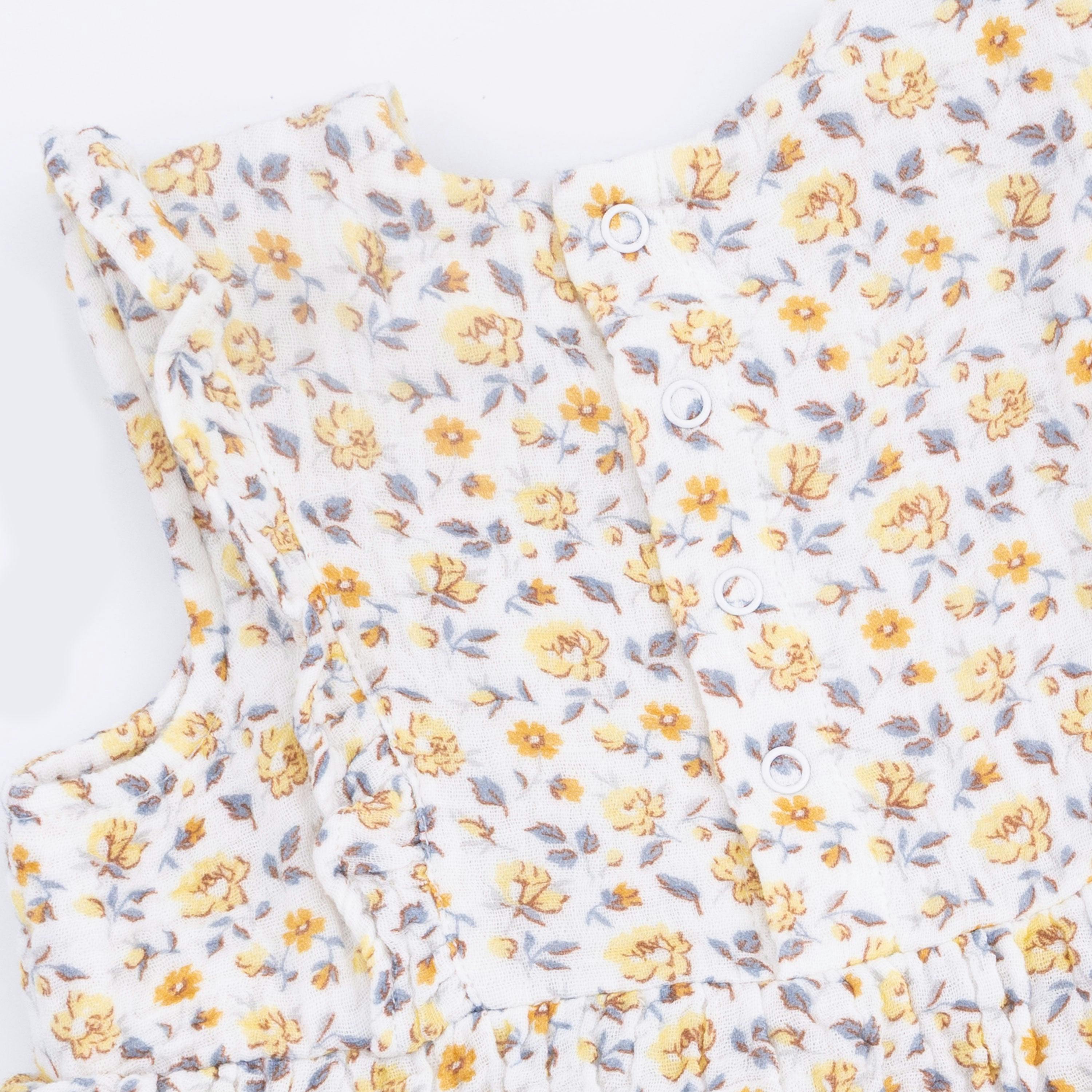 Yellow Country Roses - Ruffle Bubble Dress
