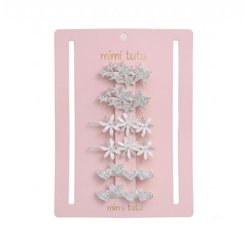 Crystal Star Hair Pin Trio
