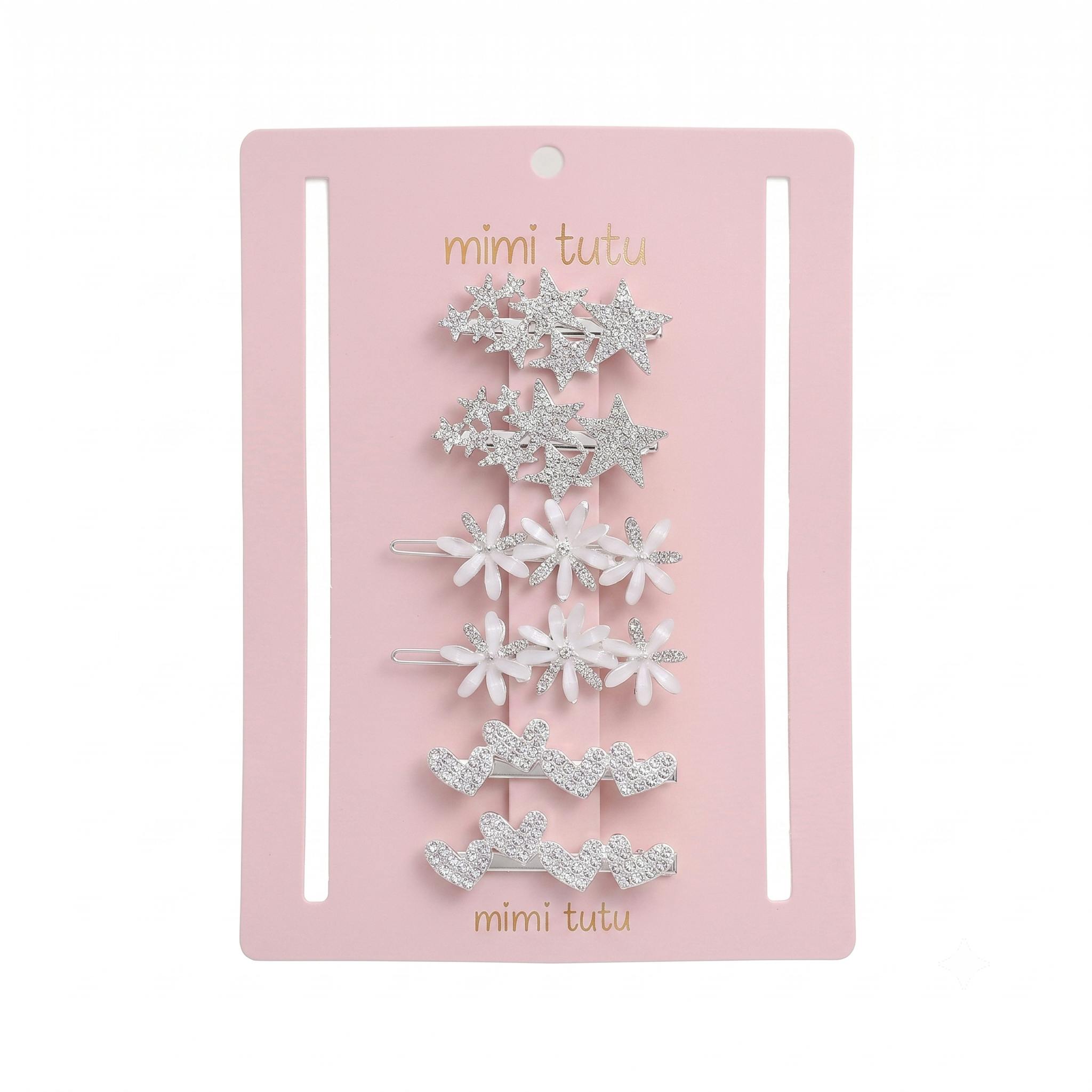 Crystal Star Hair Pin Trio