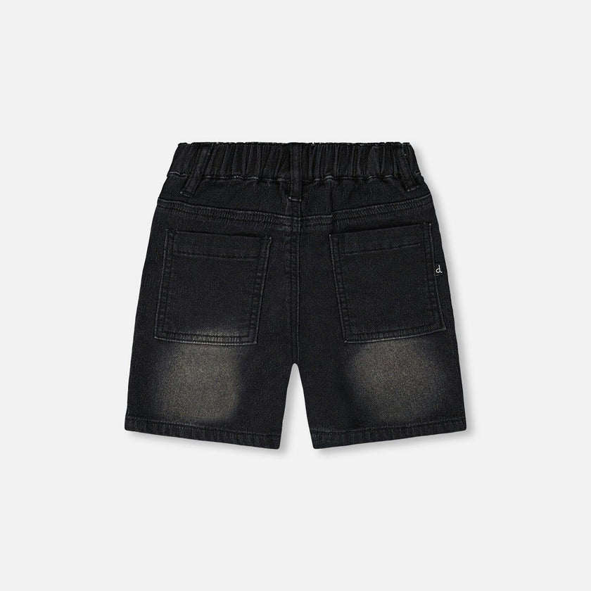 French Terry Denim Shorts