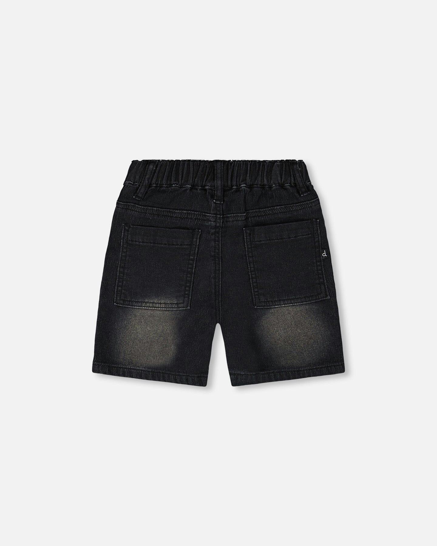 French Terry Denim Shorts