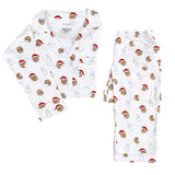 Women's Long Sleeve Pajama Set in Santa's Cookies