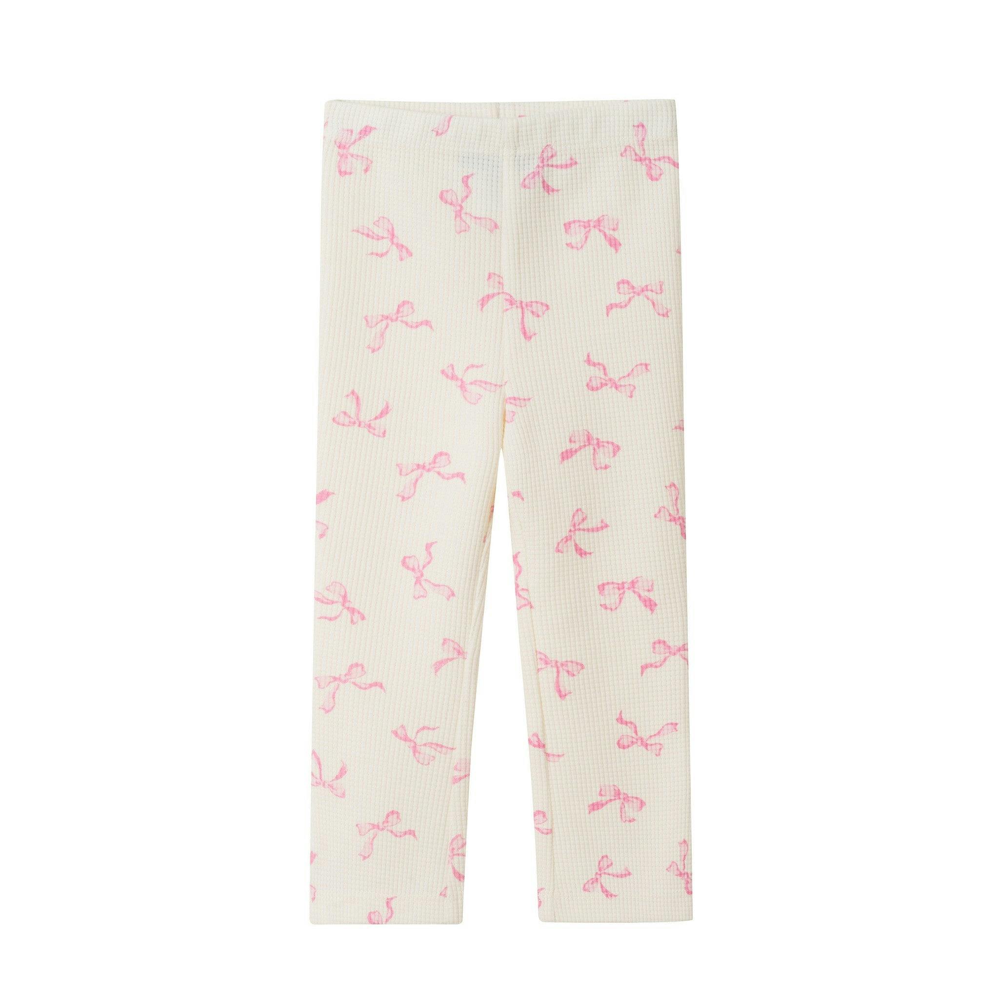 Infant Waffle Lounge Set | Pink Bow