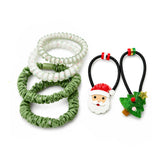 Santa Tree Hair Ties Set