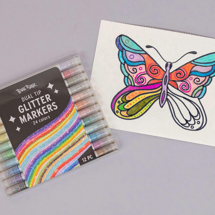 Brea Reese: Dual Tip Markers - Glitter 12ct