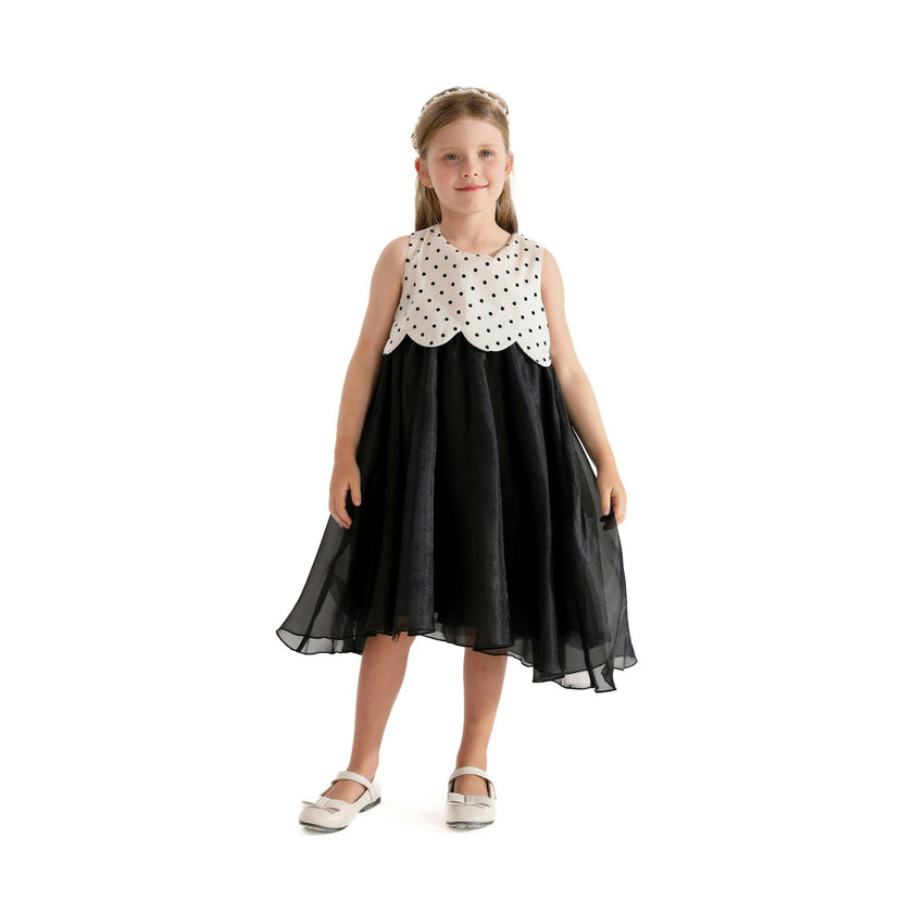 Black Menorca Polka Dot Dress