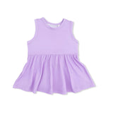 Lacy Lavender Floral - Peplum Tank Top with Baby Bells