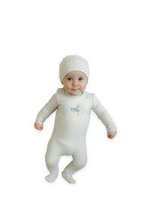Sail Boat Bunny Print Footie