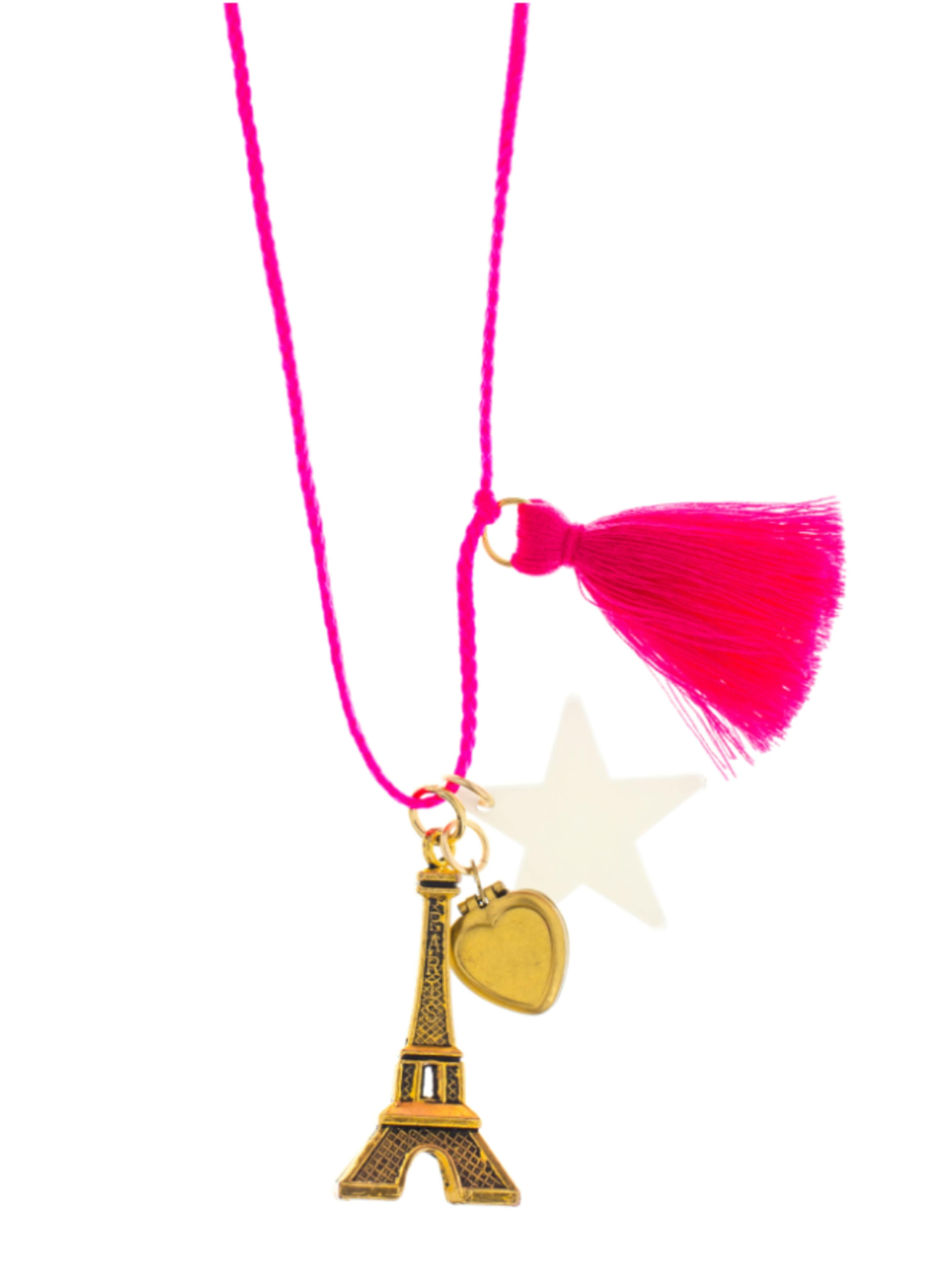 PARIS IS ALWAYS A GOOD IDEA WITH GLOW IN THE DARK STAR + HEART LOCKET NECKLACE