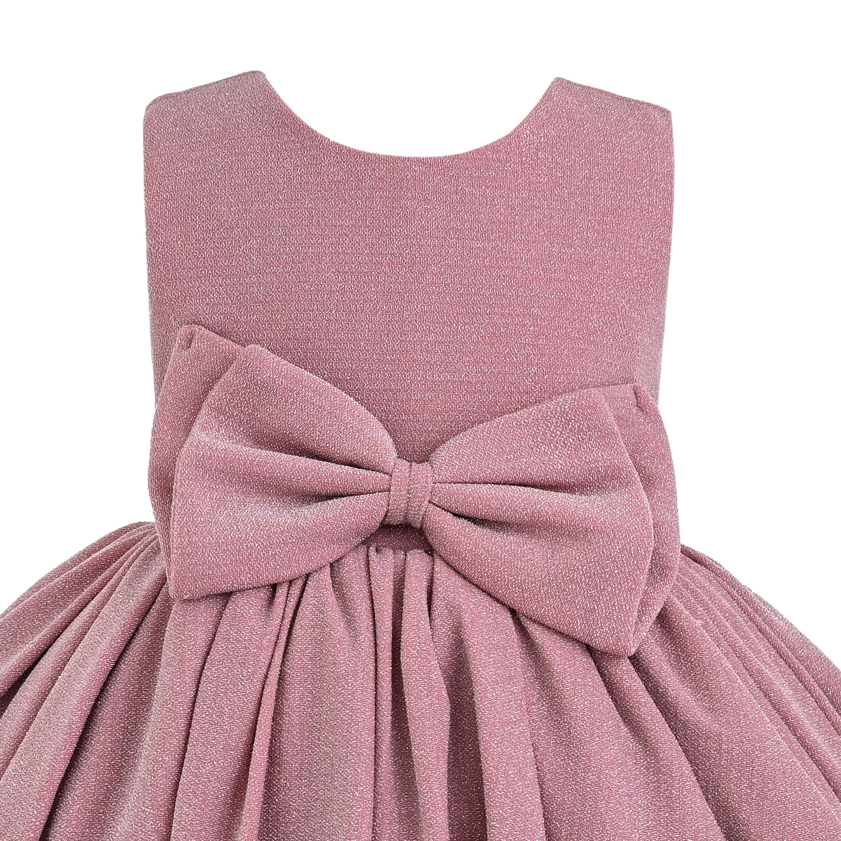 Pink Isalyn Glitter Bow Dress