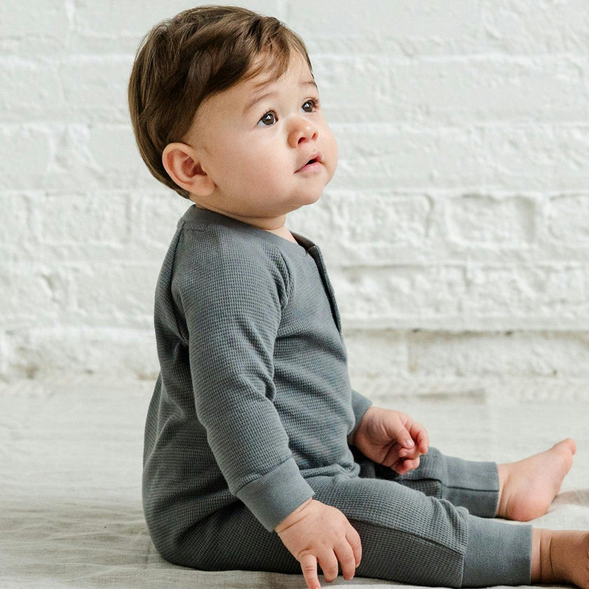 Crosby Waffle Knit Henley Romper