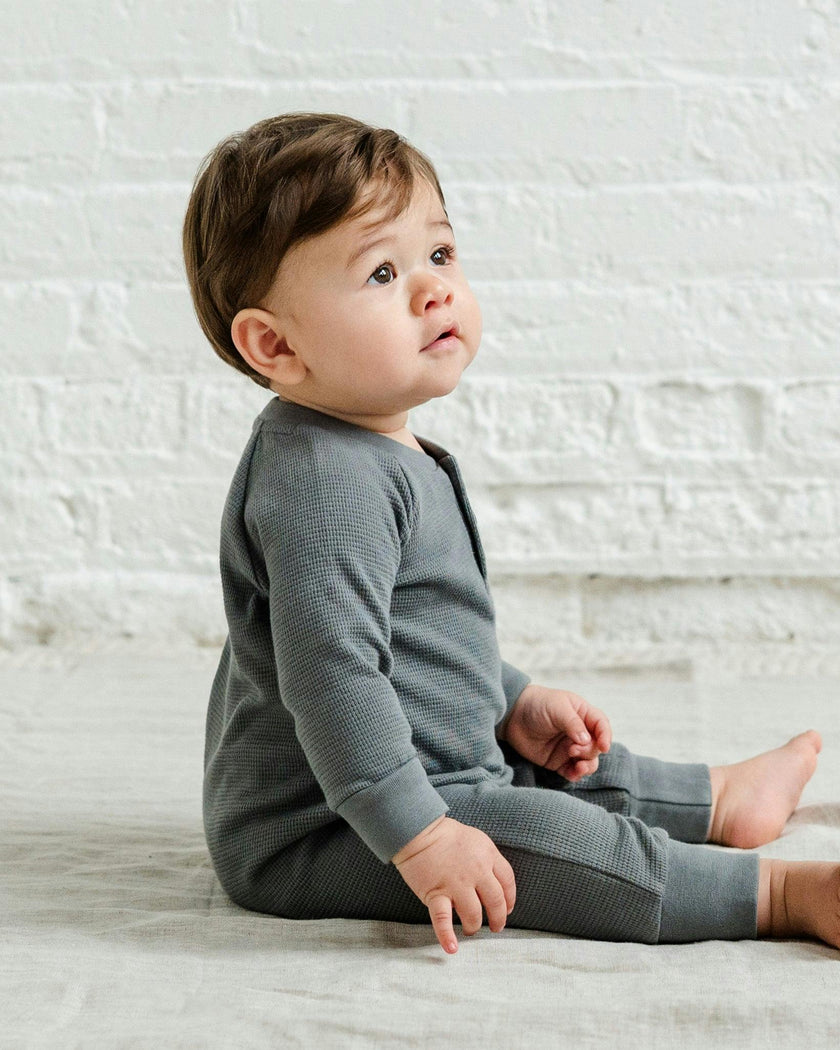 Crosby Waffle Knit Henley Romper