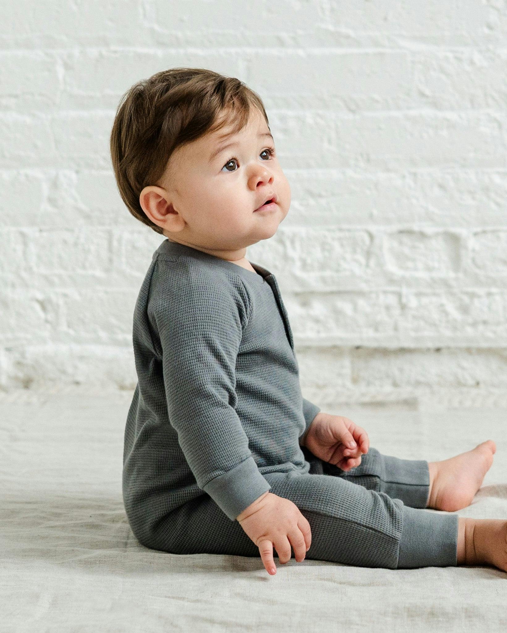 Crosby Waffle Knit Henley Romper