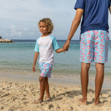 Light Blue Sleeve Sustainable SS Rash Top