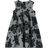 Black Flower Neoprene Dress