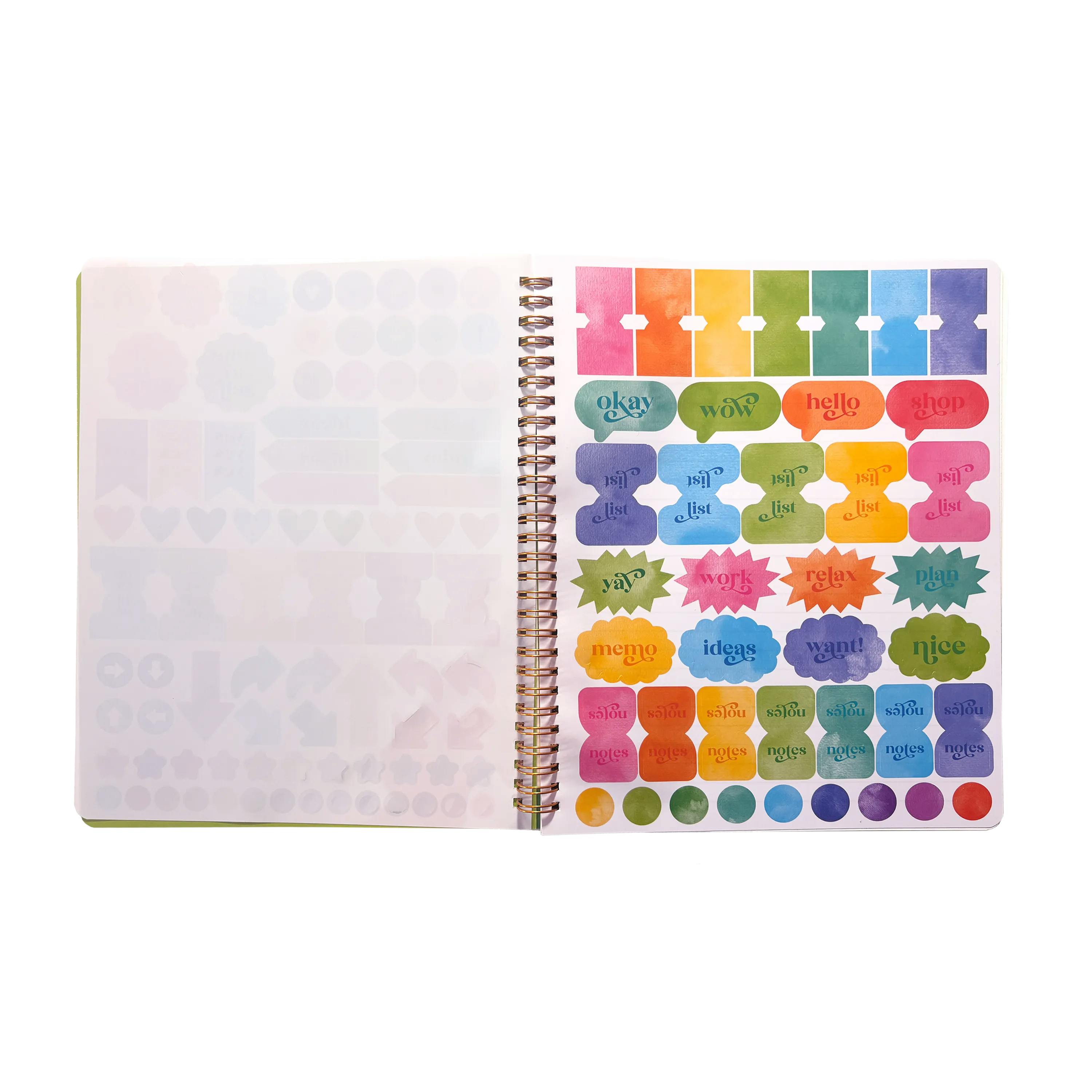 Artful Notes Reverse Coloring Notebook - Wildscape - 100 Pages 2 Sticker Sheets