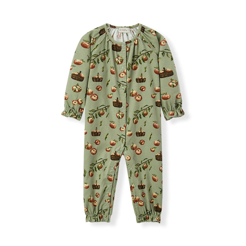 Apple Orchard Corduroy Ruffle Snap Jumper