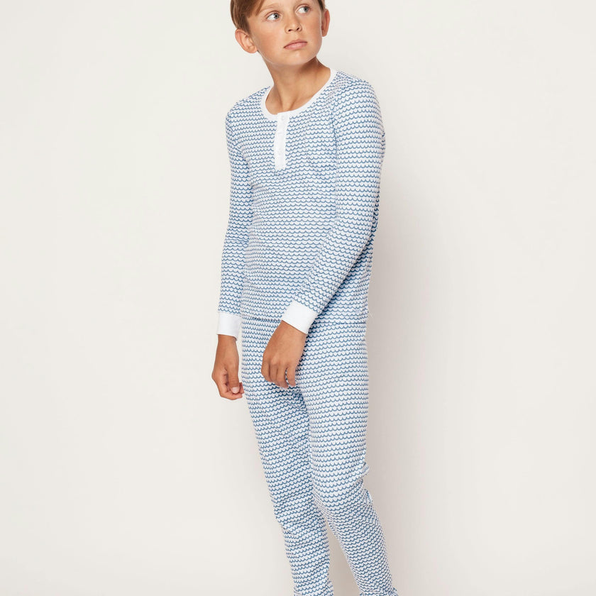 Kid's Pima Snug Fit Pajama Set in La Mer