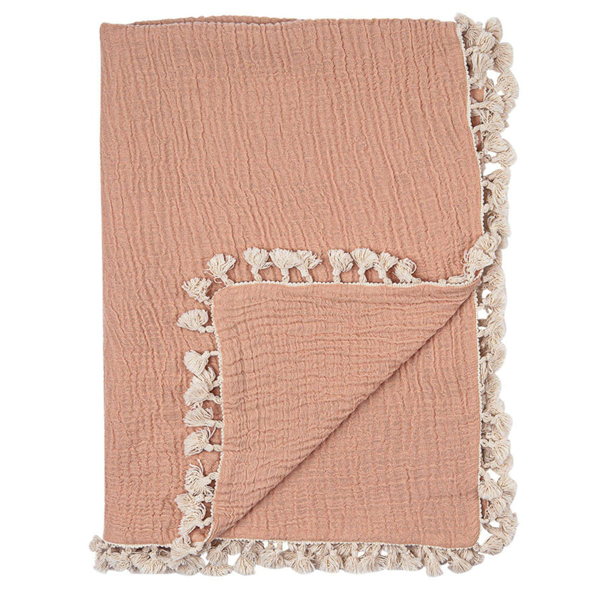 6-Layer Cotton Muslin Baby Blanket (Copper)