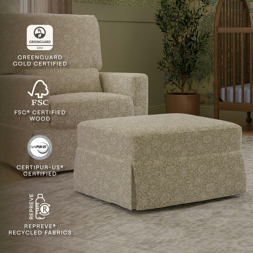 Namesake Morris & Co. x Namesake Crawford Gliding Ottoman