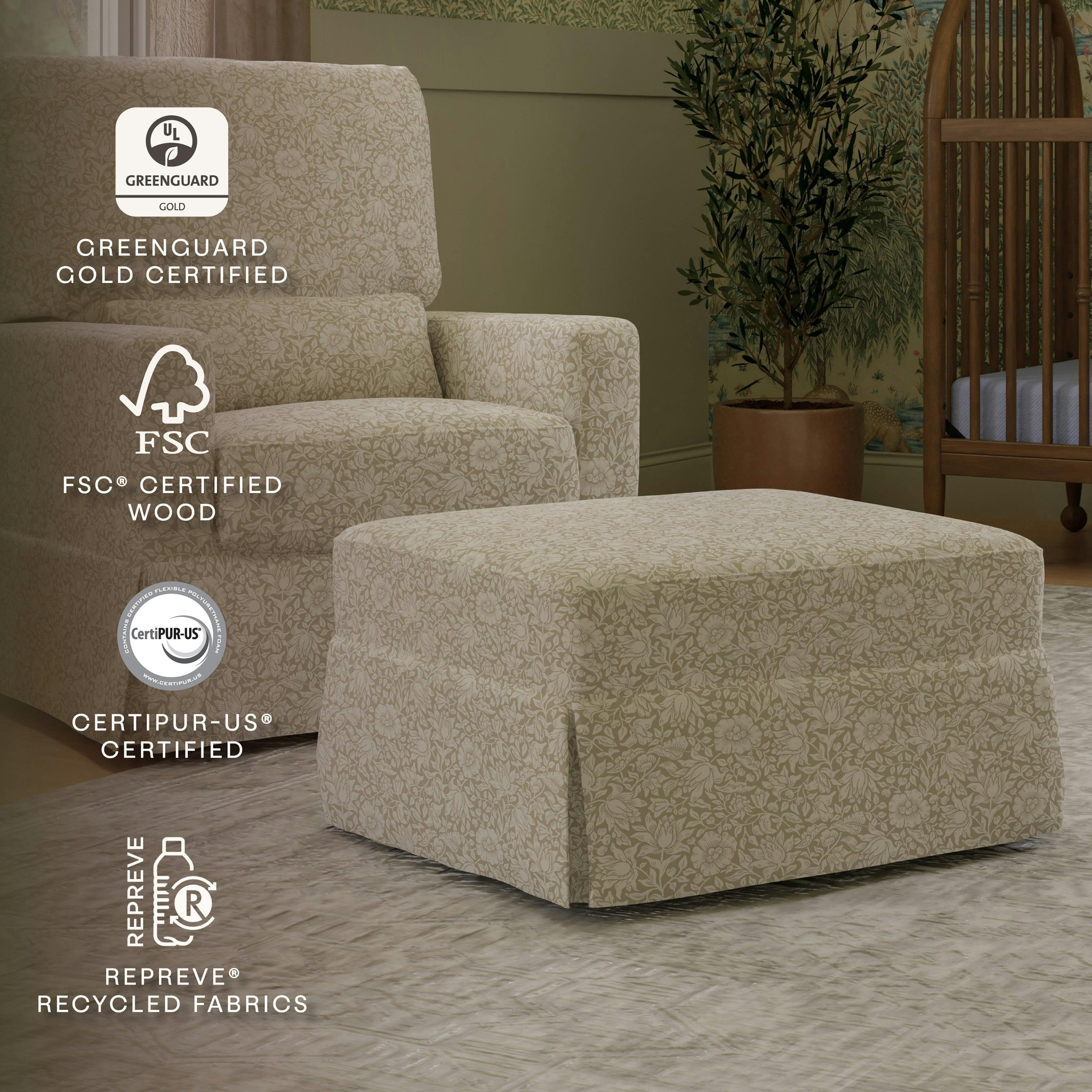 Namesake Morris & Co. x Namesake Crawford Gliding Ottoman
