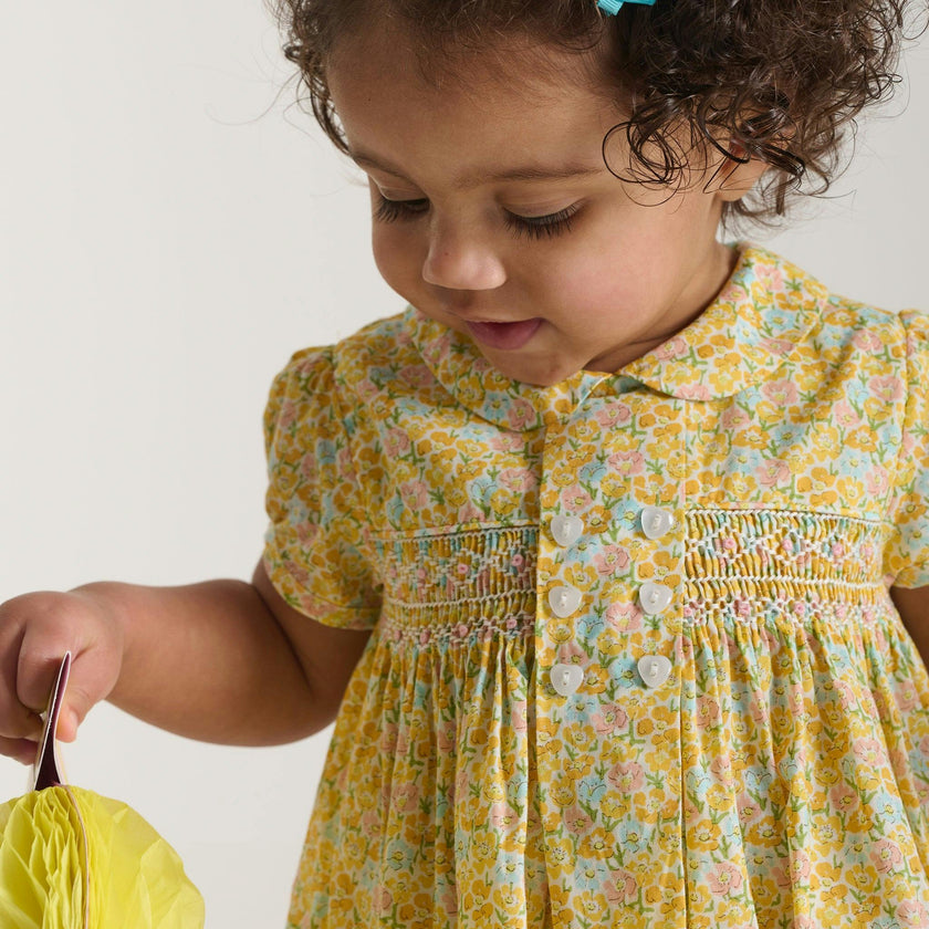 Hand-Smocked Baby Dress - Franca