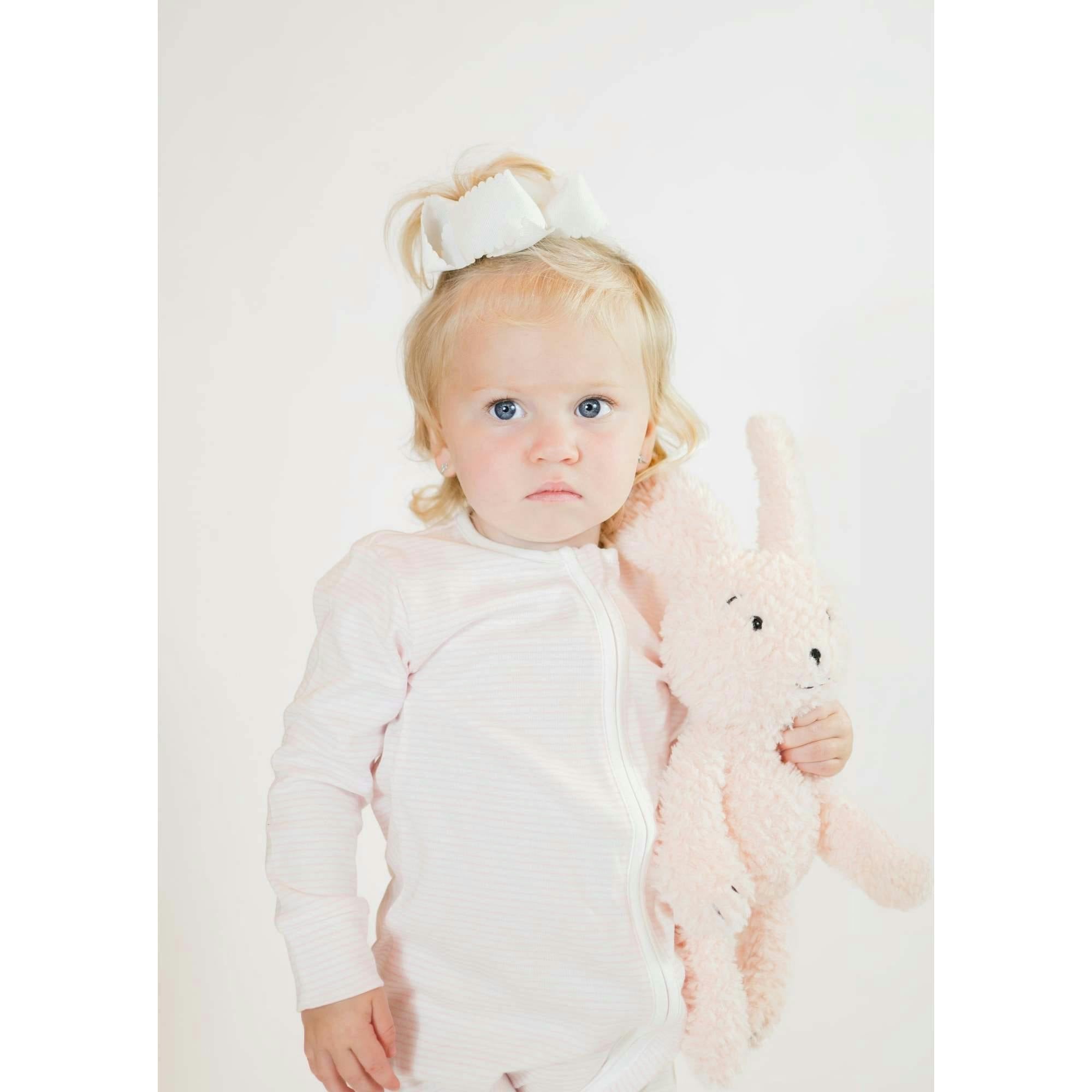 Convertible 2-Way Zip Striped Pima Footie Pajama