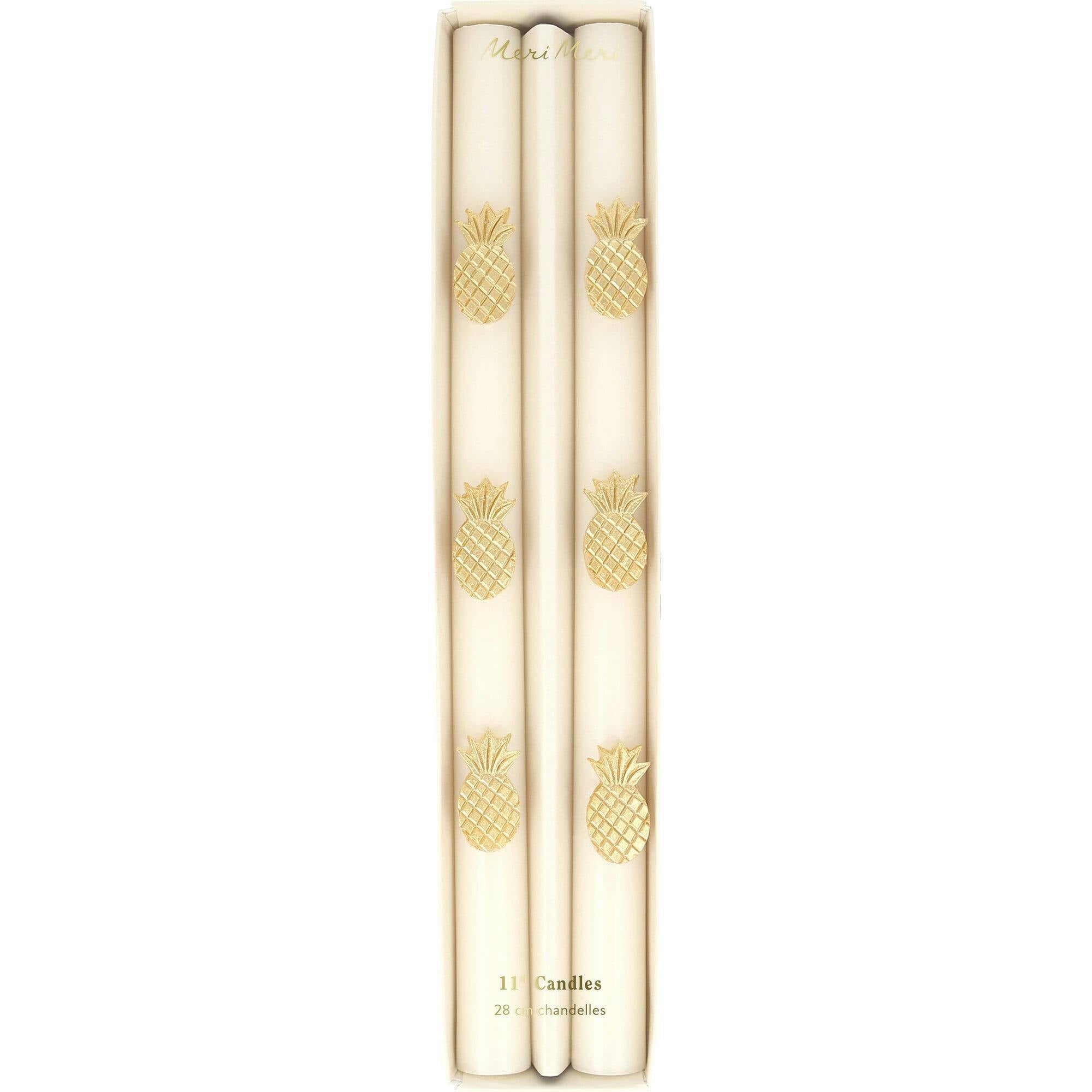 Gold Pineapple Table Candles