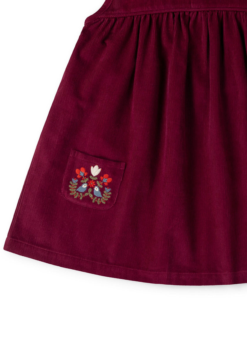 Berry Corduroy Swing Dress, Purple