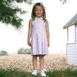 Purple Daisy Jersey Dress